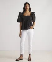 Eyelet Ruffle Top