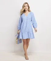 Seastitch Floral Block Print Dress
