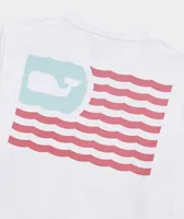 Boys' Waving Flag Long-Sleeve Harbor Performance Tee
