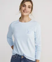 Edgartown Light and Ships Long-Sleeve Pocket Tee