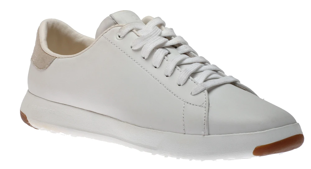 GrandPrø White Leather Lace-Up Tennis Sneaker