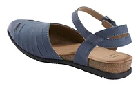 Palomos Peyton Moroccan Blue Nubuck Cork Sandal