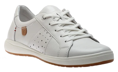 Caren 01 White Leather Lace-Up Sneaker