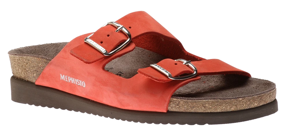 Harmony Coral Nubuck Leather Slide Sandal