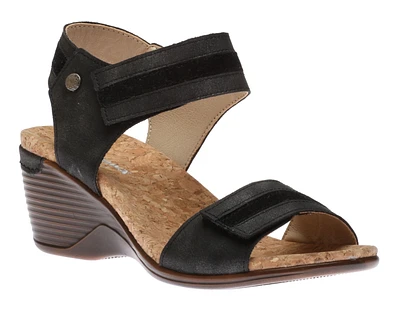 Calgary 03 Black Wedge Sandal