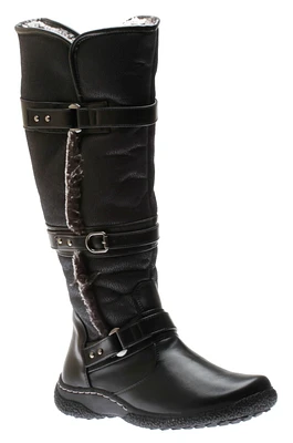 Gabrielle 2 Wide Calf Black Leather Tall Boot