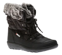 Snowflake Black Lace-up Winter Boot