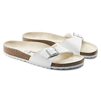 Madrid Birko-Flor White Slide Sandal