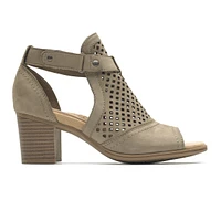 Hattie Hi Cuff Taupe Nubuck Sandal