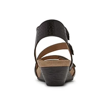 Hollywood 4-Strap Black Sandal