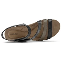 Hollywood 4-Strap Black Sandal