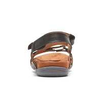 Rubey Black Asymmetrical Strappy Sandal