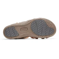 Rubey Woven Tan Brown Leather Sandal