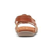 Rubey Woven Tan Brown Leather Sandal