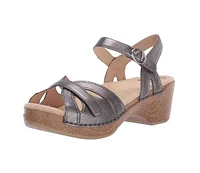 Season Graphite Leather Sandal