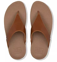 Lulu Light Tan Brown Leather Thong Sandal