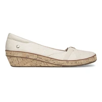 Gigi Metallic Linen Wedge Loafer