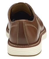 Upton Tan Brown Leather Plain Toe Derby Dress Shoe