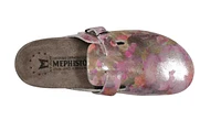Halina Pink Silver Leather Clog