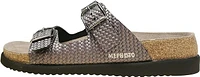 Helda Plus Wide Width Grey Twist Slide Sandal