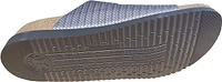 Helda Plus Wide Width Grey Twist Slide Sandal
