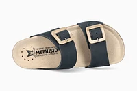 Madison Navy Leather Slide Sandal