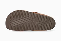Madison Tan Orange Leather Slide Sandal