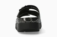Zach Zebra Black Slide Sandal