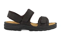 Arthur Coal Nubuck Leather Adjustable Straps Casual Sandal