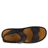 Arthur Coal Nubuck Leather Adjustable Straps Casual Sandal