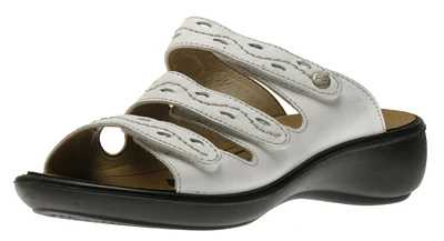 Ibiza 66 White Leather Slide Sandal