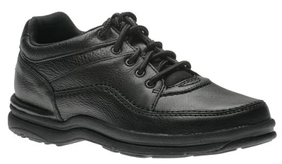 World Tour Classic Black Leather Lace-Up Walking Shoe