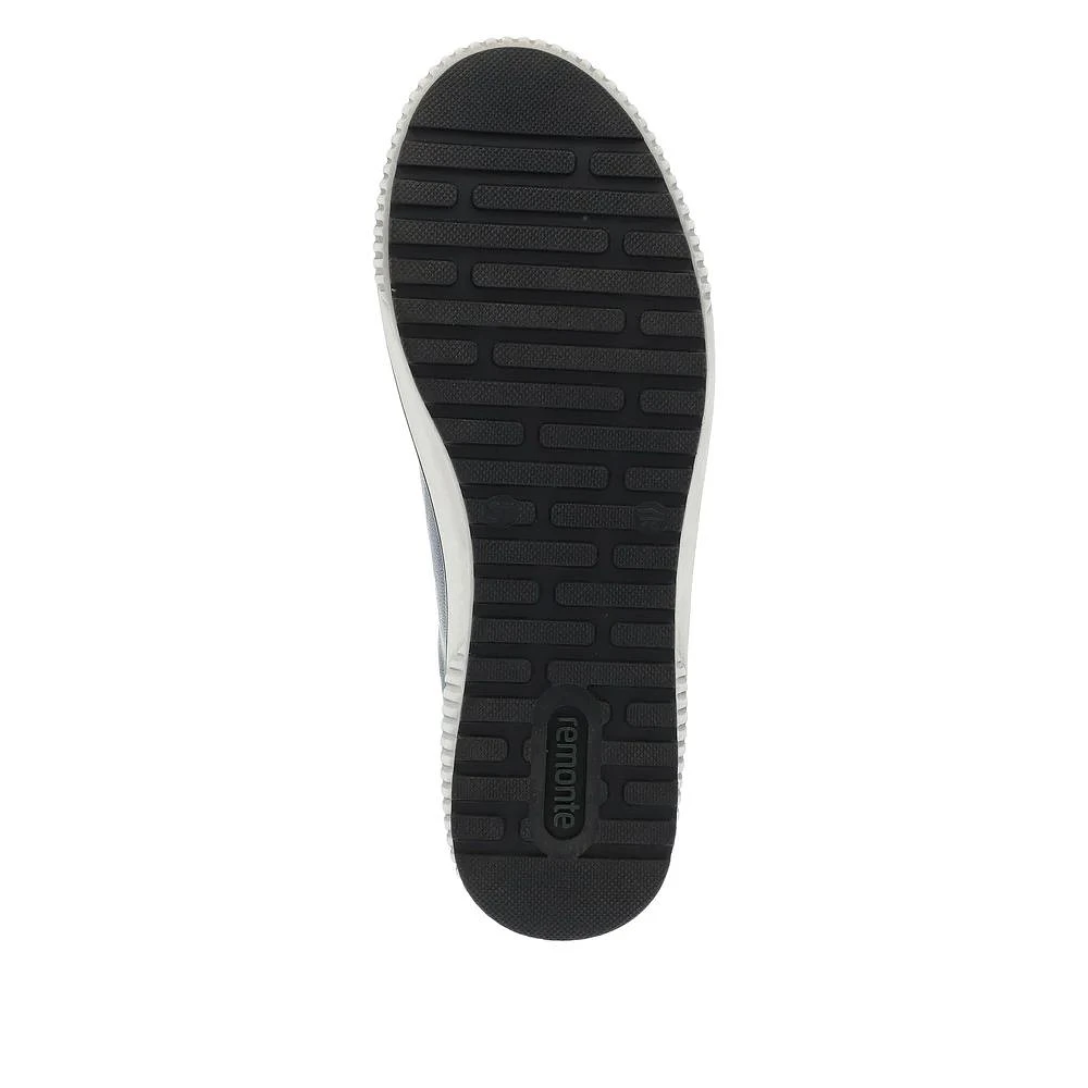Ottawa Black Leather Zipper Lace-Up Sneaker