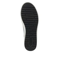 Ottawa Black Leather Zipper Lace-Up Sneaker