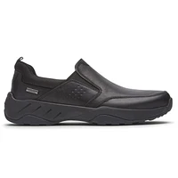 XCS Spruce Peak Black Waterproof Leather Slip-On Shoe