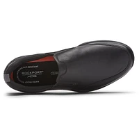 XCS Spruce Peak Black Waterproof Leather Slip-On Shoe