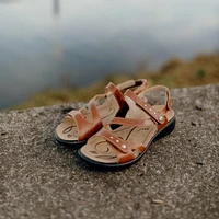 Ibiza 70 Brandy Brown Leather Asymmetrical Sandal