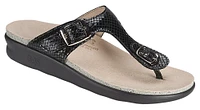 Sanibel Black Snake Thong Sandal