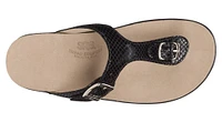 Sanibel Black Snake Thong Sandal