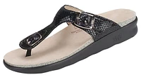 Sanibel Black Snake Thong Sandal