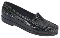 Simplify Black Croc Slip On Loafer