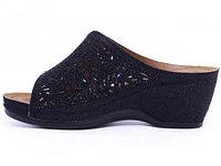 Wedge Glitter Black