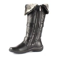 Gabrielle 2 Wide Calf Black Leather Tall Boot