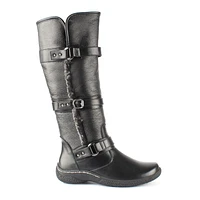 Gabrielle 2 Wide Calf Black Leather Tall Boot