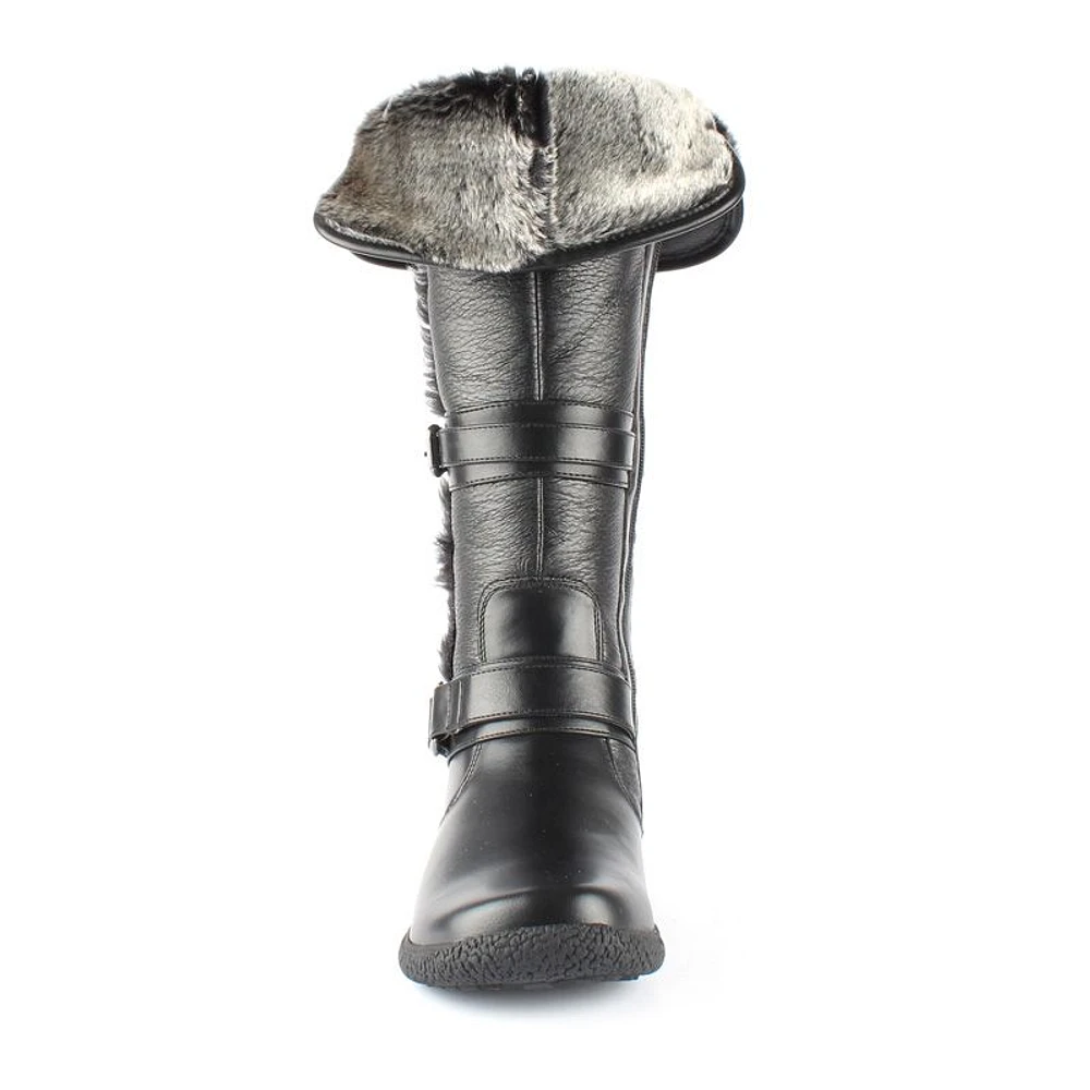 Gabrielle 2 Wide Calf Black Leather Tall Boot