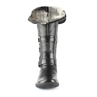 Gabrielle 2 Wide Calf Black Leather Tall Boot