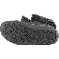 Snowflake Black Lace-up Winter Boot