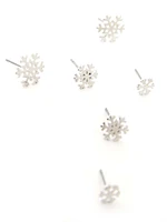 Women's Dainty Snowflake Stud Earrings