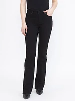 Women's Embellished Back Pocket Black Baby Boot Jeans