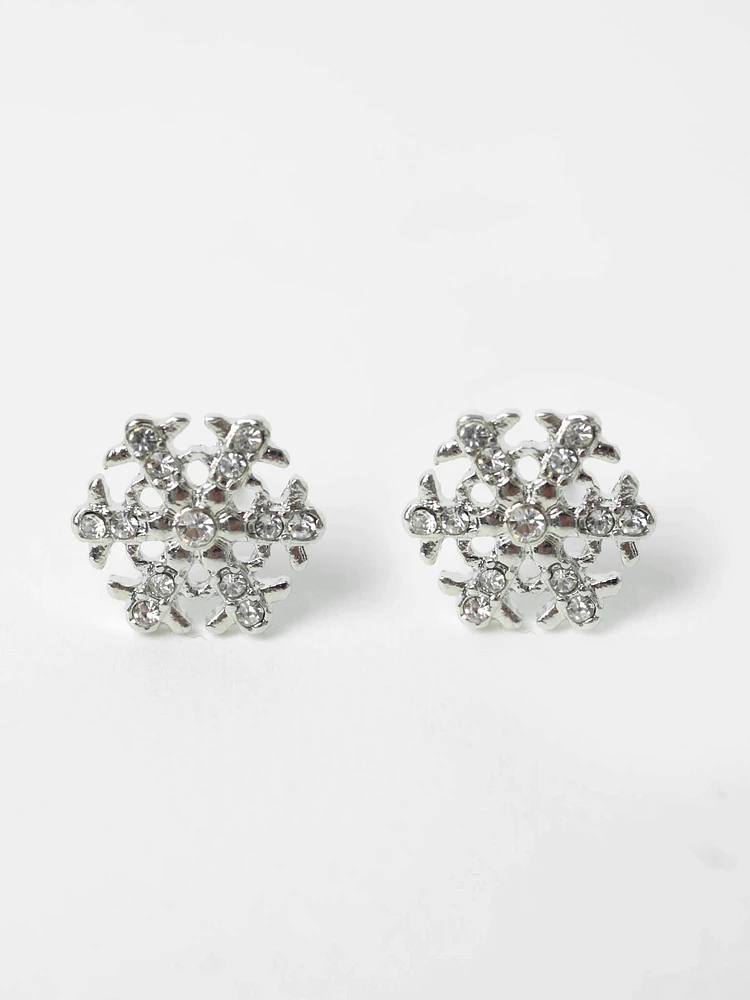 Women's Snowflake Stud Earrings